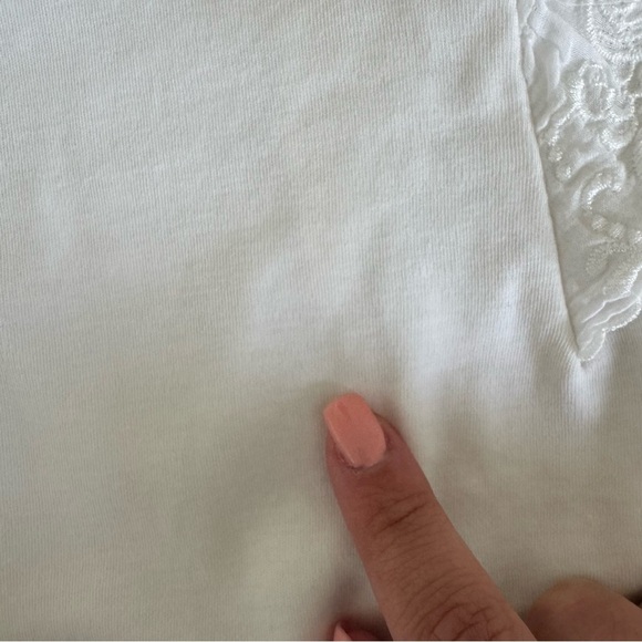 Chloe Baby Girl White Top Lace Short Ruffle Sleeves Cotton Size 2 - Picture 7 of 7